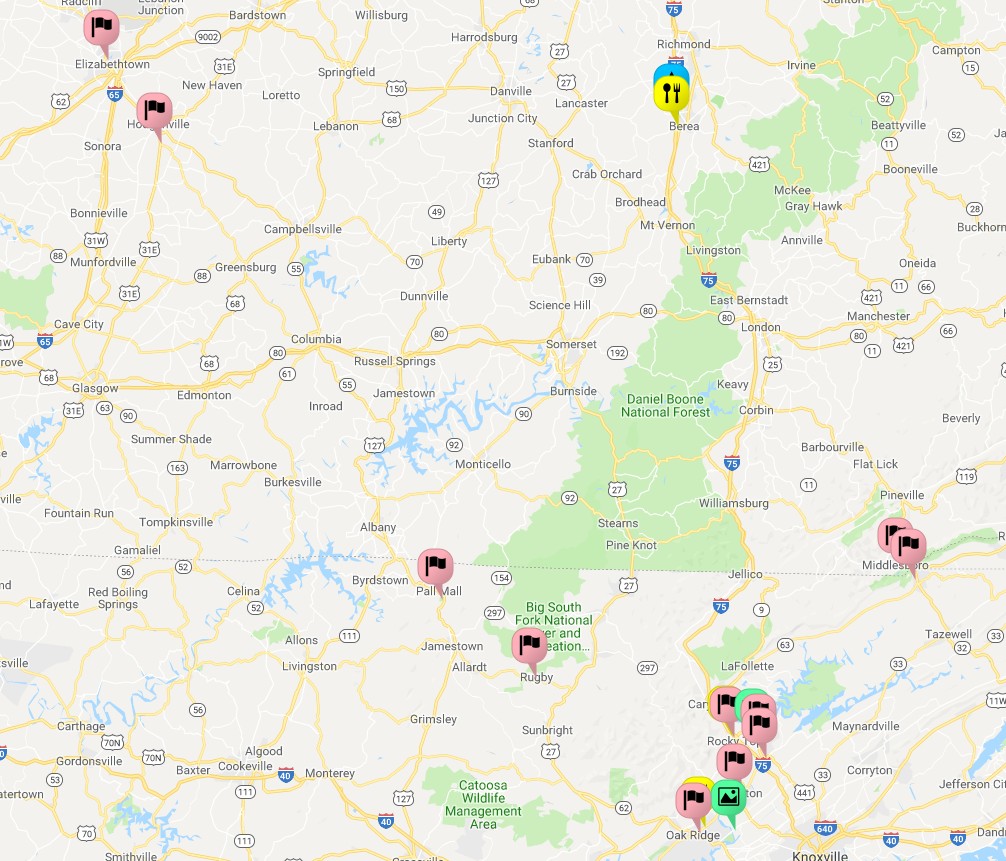 Fall in the Cumberlands: A tagged map